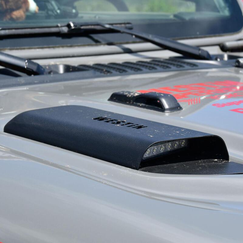 Westin 62-41115 18-20 Jeep Wrangler JL 2dr LED Hood Scoops - Textured Black