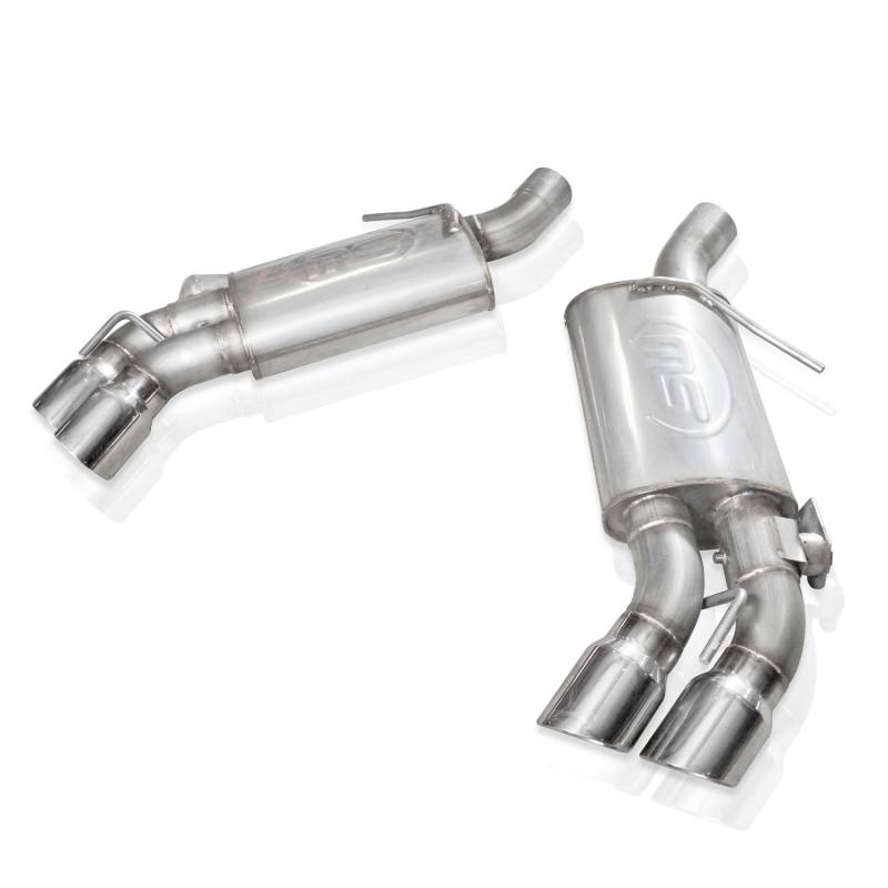 Stainless Works CA16RVMKSFCR 2016+ Chevy Camaro SS 3in Redline Factory Connect Axle Back w/Valve & 4in Quad Tips