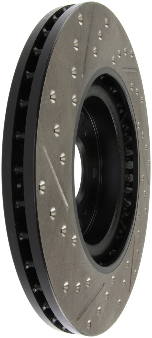 Stoptech 127.40057L StopTech 02-06 Acura RSX Type S / 06-09 Honda Civic Si Slotted & Drilled Left Front Rotor