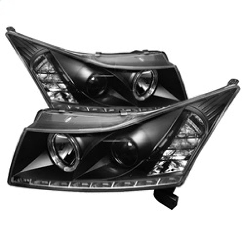 SPYDER 5037916 Spyder Chevy Cruze 11-14 Projector Headlights LED Halo -DRL Blk High H1 Low H7 PRO-YD-CCRZ11-DRL-BK