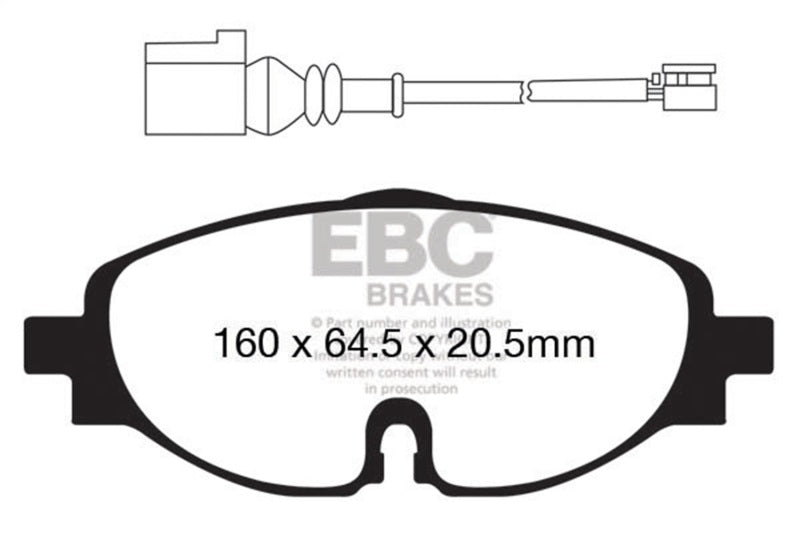 EBC UD1760 14+ Audi A3 1.8 Turbo Ultimax2 Front Brake Pads