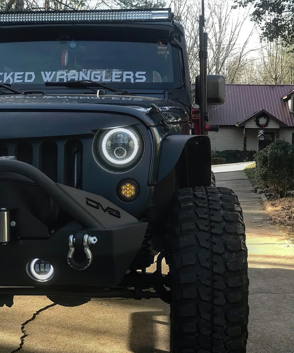 ORACLE Lighting 5769-123 Oracle 07-18 Jeep Wrangler JK Switchback LED Halo Headlights - Amber/White - Switchback