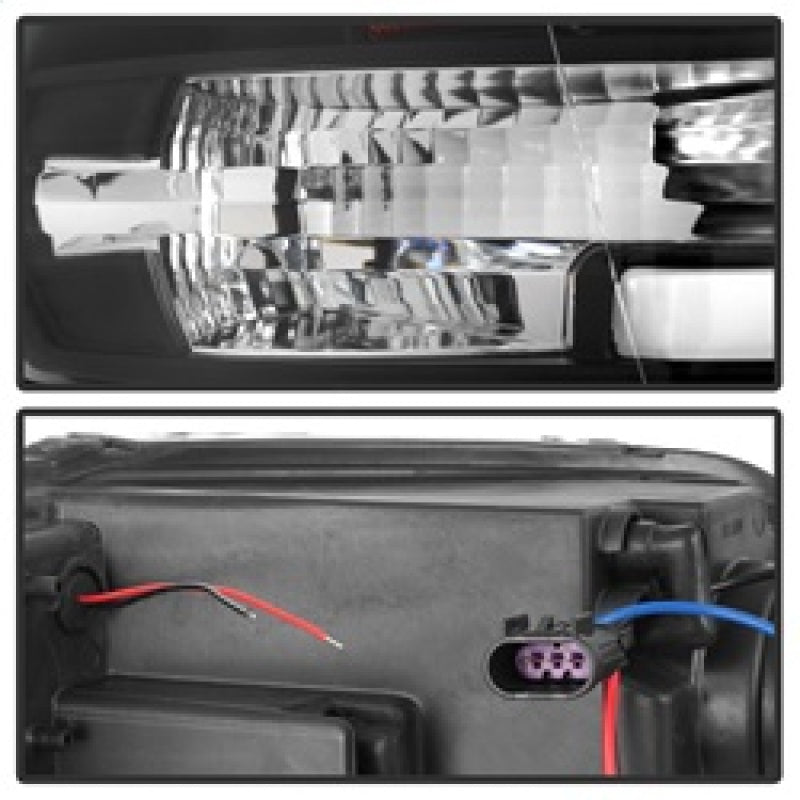 SPYDER 5084811 Spyder 09-16 Dodge RAM 1500 Version 2 Headlights Light Bar DRL Black PRO-YD-DR09V2-LBDRL-BK