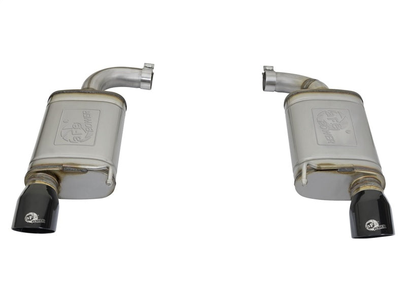 aFe 49-43085-B MACHForce XP 2.5in 409 Stainless Axle Back Exhaust w/ Black Tips 15-17 Ford Mustang I4-2.3L (t)