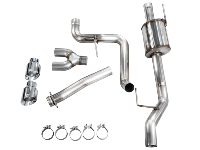 AWE Tuning 3015-32145 AWE 21-25 Ford F150 (14th Gen Reg Cab) Cat-Back Exhaust - 4.5in Dual Side Exit Chrome Tips