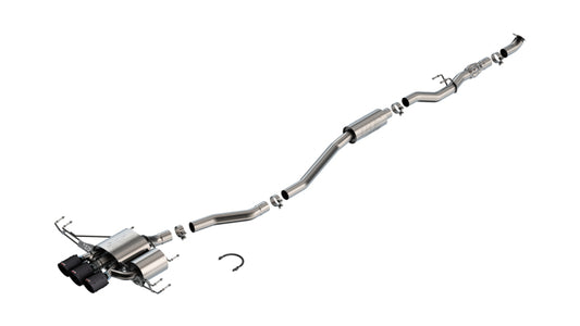 Borla 140927CFBA 2023 Honda Civic Type R MT ATAK Catback Exhaust w/ 4in Black Anodized Carbon Fiber Tips