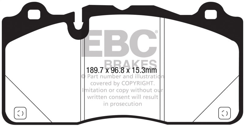 EBC DP43050R 2016+ Cadillac CTS-V 6.2L Supercharged Yellowstuff Front Brake Pads