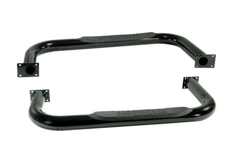 Rugged Ridge 11590.03 3-In Round Side Steps Black 87-95 Jeep Wrangler