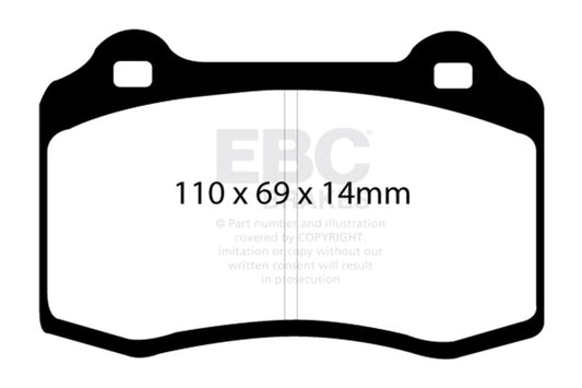 EBC DP51140NDX 96-00 Lotus Esprit Turbo 2.0 Turbo GT3 Bluestuff Front Brake Pads