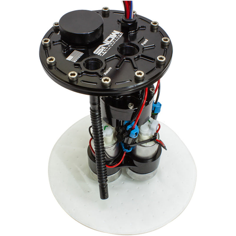 Snow Performance SNF-52910H Snow Universal 15-20 Gal 9.72in Tank Depth Multi Pump Fuel Hat - Triple Pump