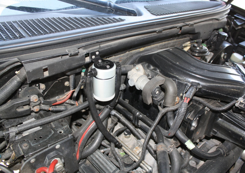 J&L 3027P-C 99-04 Ford Lightning Passenger Side Oil Separator 3.0 - Clear Anodized