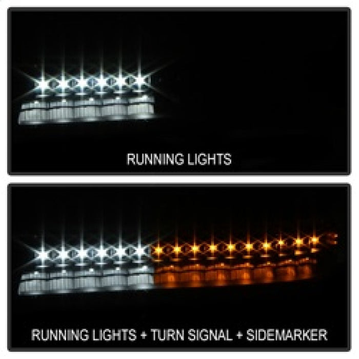 SPYDER 9037399 xTune GMC Sierra 99-06 /Yukon 00-06 Headlights & LED Bumper Lights - Black HD-JH-GS99-LED-SET-BK