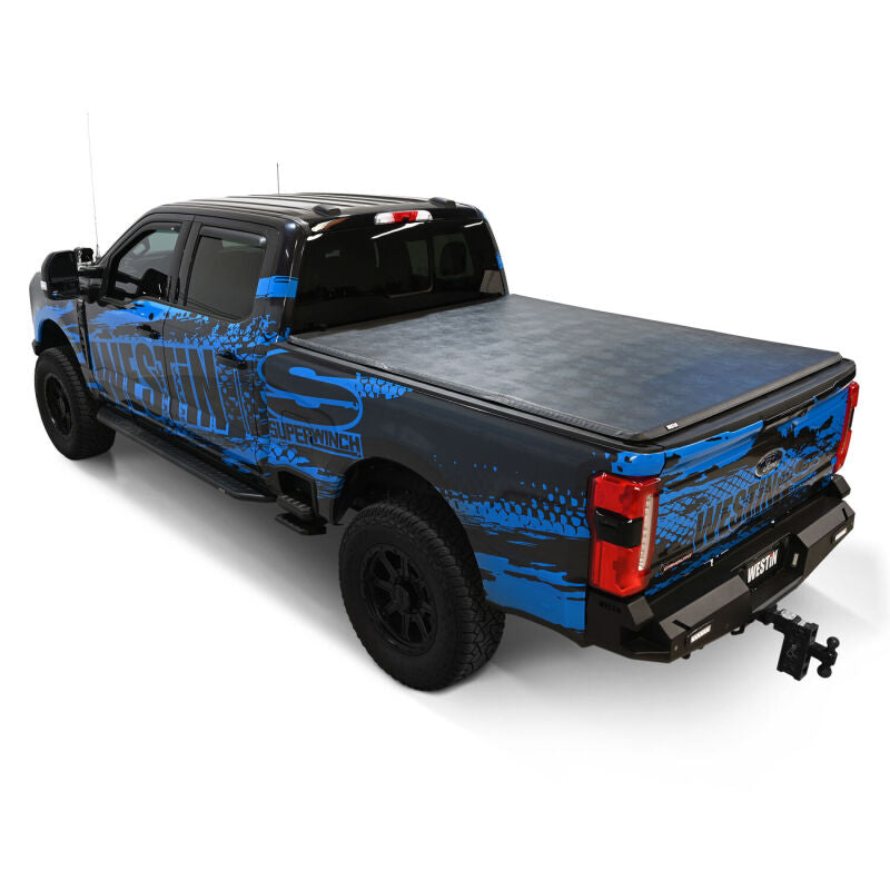 Westin 19-21005 17-24 Ford F-250/350 Super Duty 6.75ft. Bed Soft Tri-Fold Tonneau Cover - Black