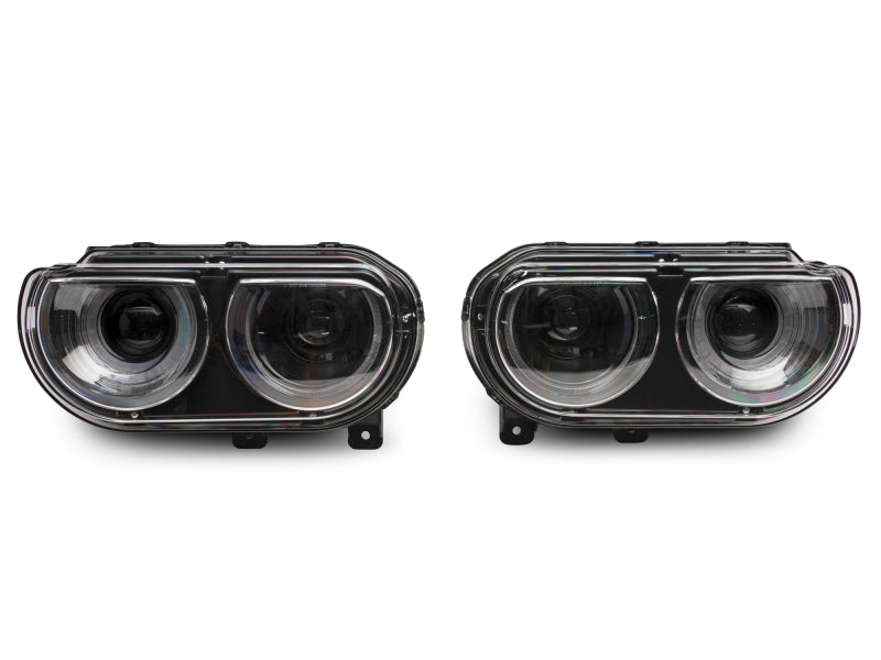 Raxiom CH3761 08-14 Dodge Challenger Halo Projctr Headlights w/Sequential Turn Signals-Blk Hsng(Clear Lens)