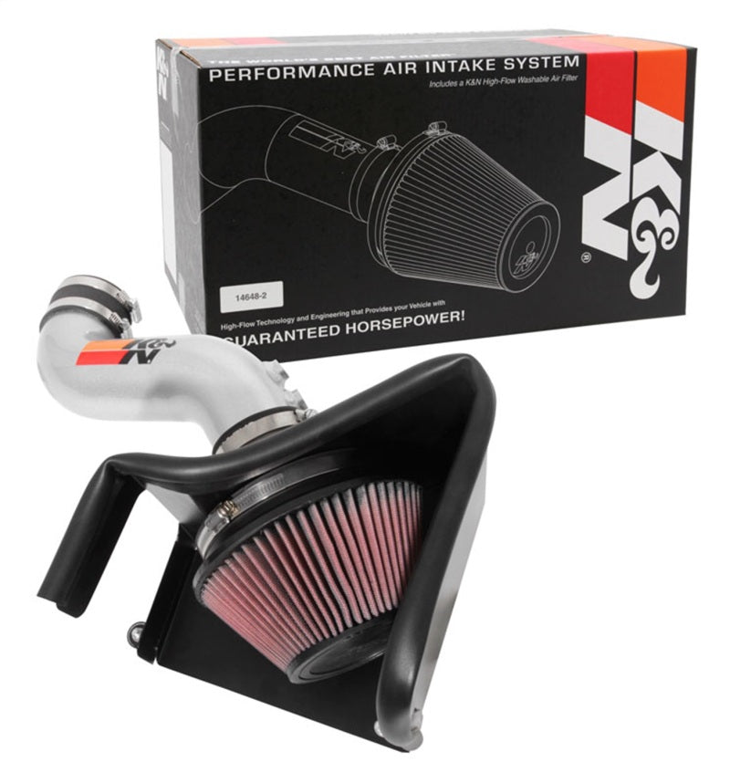 K&N Engineering 69-5321TS K&N 15-18 Hyundai Sonata L4-2.4L F/I Silver Typhoon Short RAM Intake
