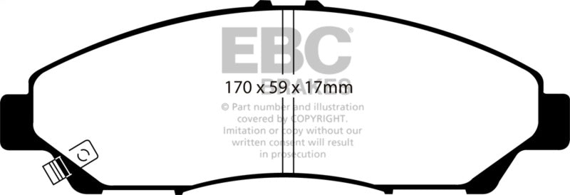 EBC DP61801 07-13 Acura MDX 3.7 Greenstuff Front Brake Pads