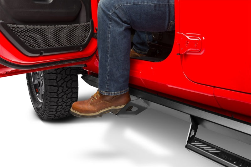 N-Fab PRJ1980T-TX Predator Pro Step System 2019 Jeep Wrangler JT 4DR Truck Full Length - Tex. Black
