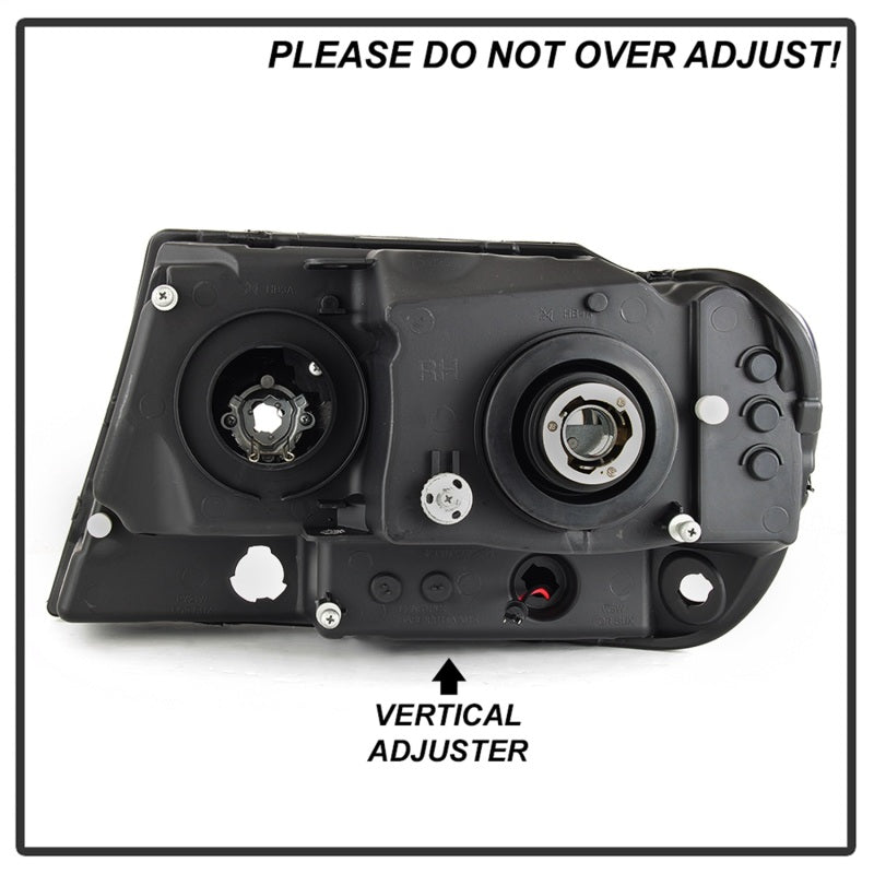 SPYDER 5085221 Spyder 99-04 Jeep Grand Cherokee Projector Headlights - Light Bar DRL LED - Black