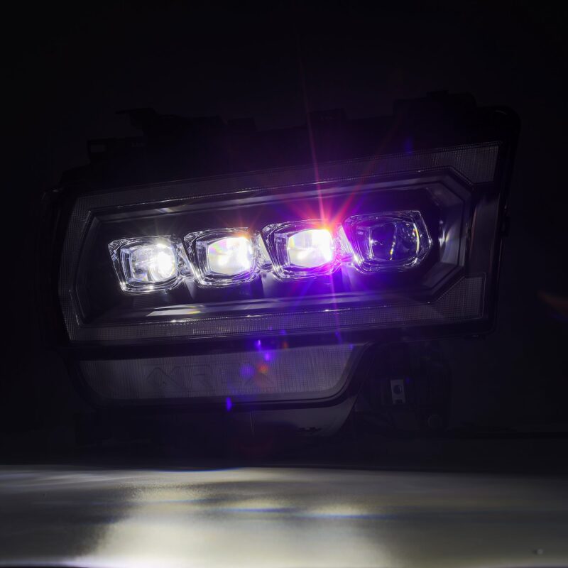 AlphaRex 880553 19-21 RAM 2500 NOVA LED Proj Headlights Plank Style Black w/Activ Light/Seq Signal/DRL