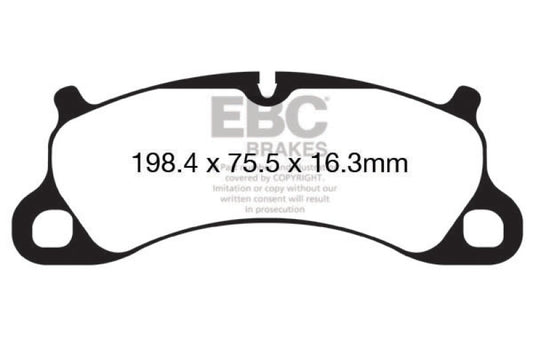 EBC DP32144C 12-15 Porsche 911 (991) (Cast Iron Rotor only) 3.8 Carrera S Redstuff Front Brake Pads