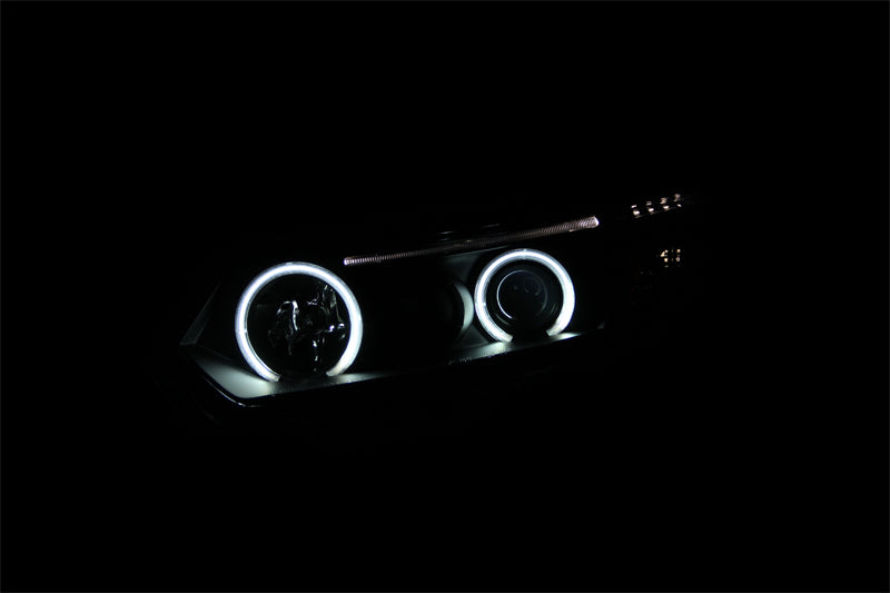 ANZO 121062 2006-2011 Honda Civic Projector Headlights w/ Halo Black (CCFL)