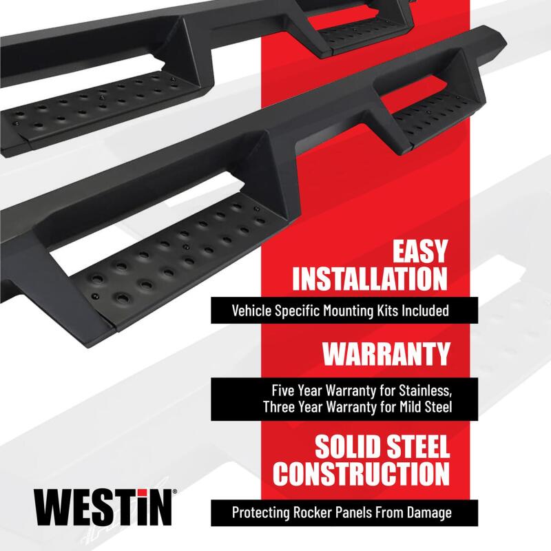 Westin 56-14055 18-20 Jeep Wrangler JL 2DR HDX Drop Nerf Step Bars - Textured Black