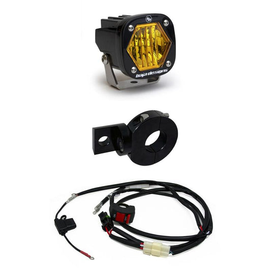 Baja Designs 387003 S1 Wide Cornering Electric Start Pit Bike LED Light - Amber