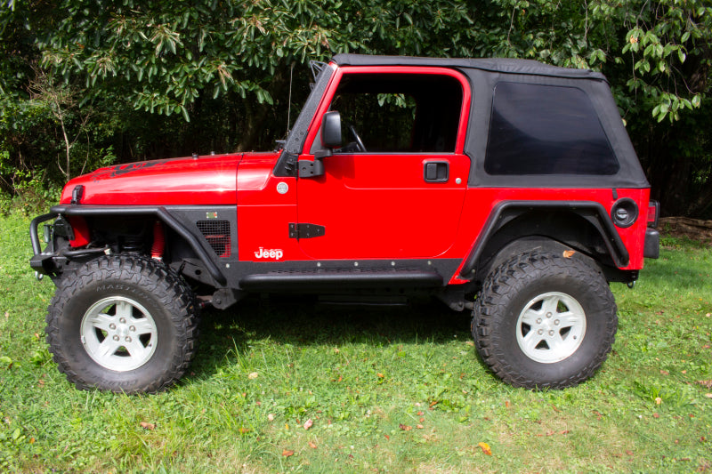 Fishbone Offroad FB23028 97-06 Jeep Wrangler TJ Steel Rock Slider - Black Textured Powdercoat