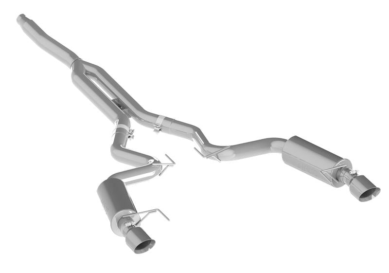 MBRP S7274AL 15-18 Ford Mustang EcoBoost 2.3L Alum 3in Cat Back Dual Split Rear Exit (Street Version)