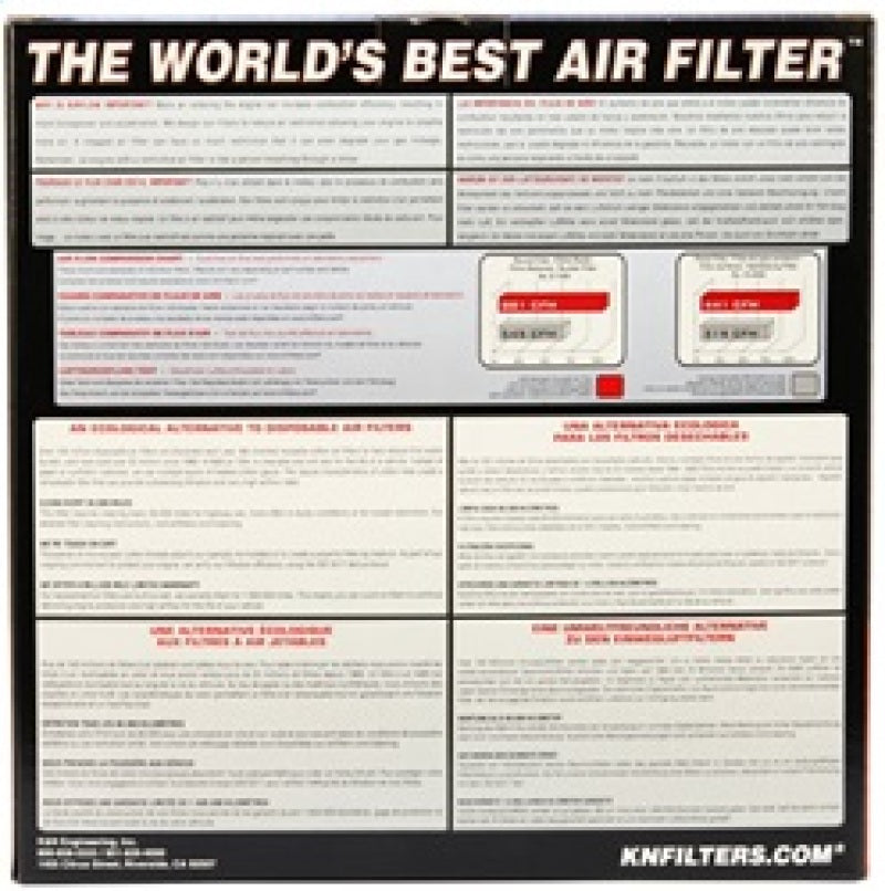 K&N Engineering E-1220 K&N Replacement Air Filter GM CARS V8, 1966-76