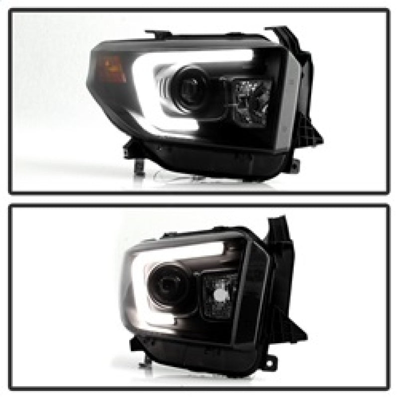 SPYDER 5080165 Spyder Toyota Tundra 2014-2016 Projector Headlights Light Bar DRL Black Smoke PRO-YD-TTU14-DRL-BSM