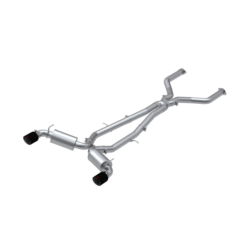 MBRP S44043CF 17-19 Infiniti Q60 3.0L RWD/AWD Cat Back Dual Rear w/ Carbon Fiber Tips