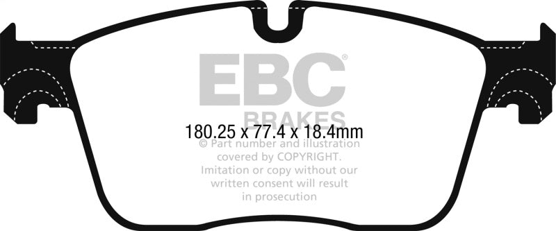 EBC DP42253R 2016+ Jaguar F-Pace 2.0L TD (180) Yellowstuff Front Brake Pads