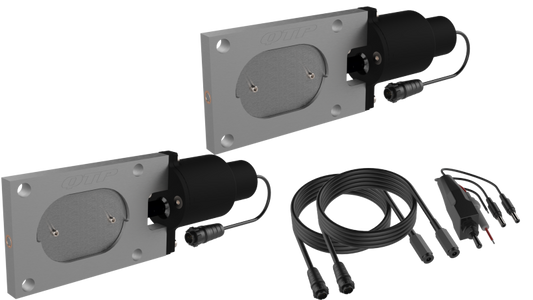QTP QTEC66 Bolt-On QTEC Dual Low Profile Oval Electric Cutout Valves - Pair