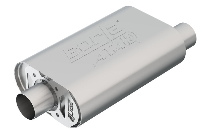 Borla 400820 CrateMuffler SBC Hot 350/383 2.5 inch Offset/Center 14in x 4.35in x 9in Oval Atak Muffler