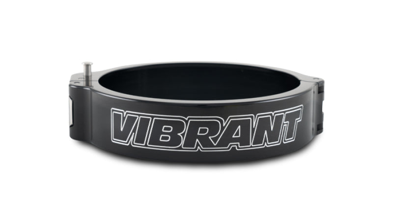 Vibrant 32538 4in O.D. Aluminized HD 2.0 Clamp - Anodized Black (Clamp Only)