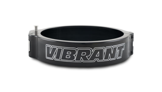 Vibrant 32538 4in O.D. Aluminized HD 2.0 Clamp - Anodized Black (Clamp Only)