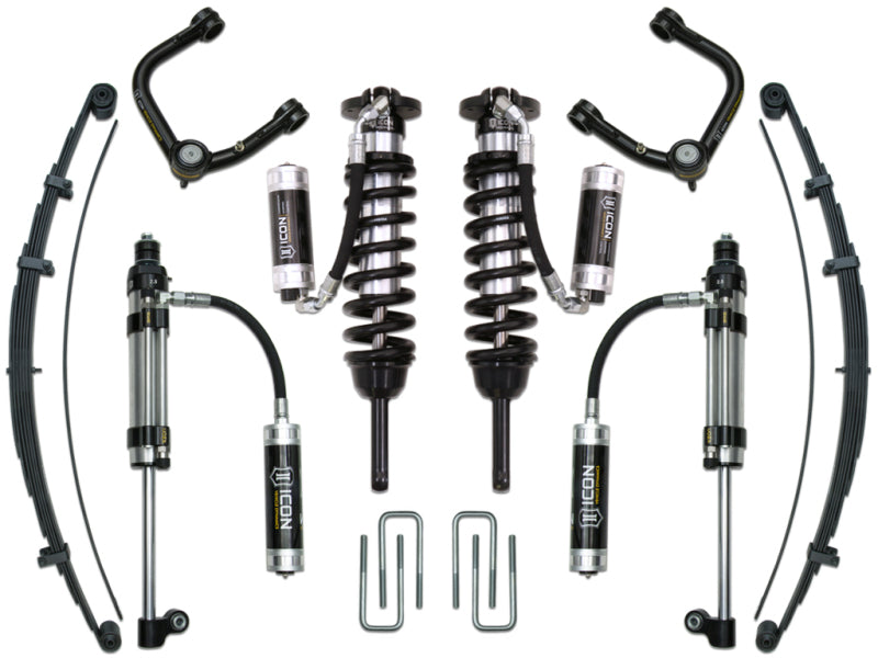 ICON K53010T 05-15 Toyota Tacoma 0-3.5in/16-17 Toyota Tacoma 0-2.75in Stg 10 Suspension System w/Tubular Uca