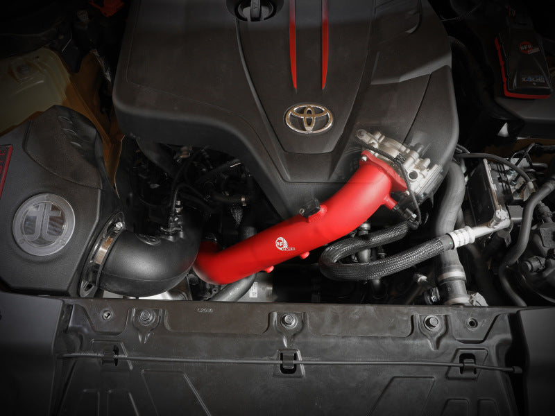 aFe 46-20488-R BladeRunner Red 2-3/4in Aluminum Charge Pipe 2021 Toyota Supra GR (A90) I4-2.0L (t) B48