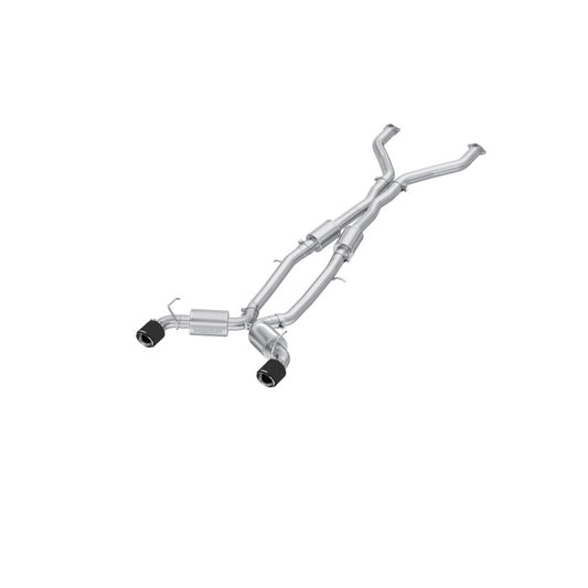 MBRP S44083CF 23-24 Nissan Z 3.0L Armor Pro T304 Stainless Steel 3in Cat-Back Dual Rear Exit w/ 5in OD CF Tip