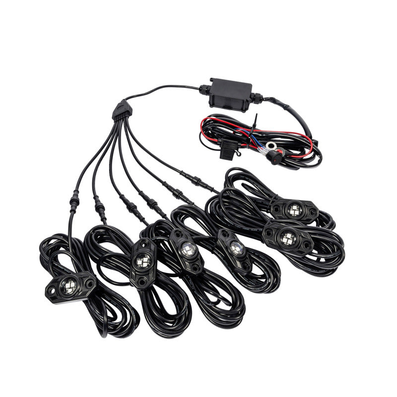 KC HiLiTES 339 C-Series RGB LED Rock Light Kit (Incl. Wiring) - Set of 6