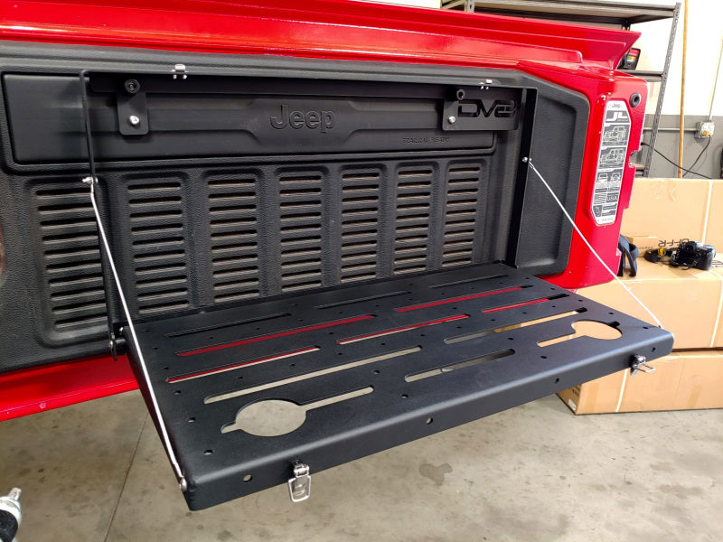 DV8 Offroad TTJL-01 DV8 Jeep JL Tailgate Mounted Table (Trail Table) - Black