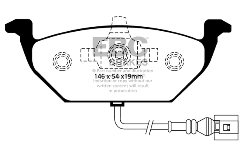 EBC DP41329R 00-05 Volkswagen Beetle 2.0 Yellowstuff Front Brake Pads