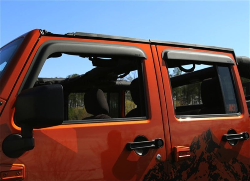 Rugged Ridge 11349.12 Window Visors Matte Black 07-18 4-Door Jeep Wrangler