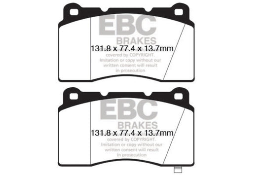 EBC DP42147R 09+ Hyundai Genesis Coupe 2.0 Turbo (Brembo) Yellowstuff Front Brake Pads