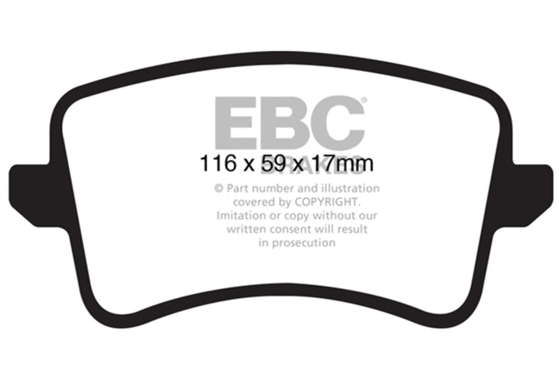 EBC DP41988R 09-11 Audi A4 2.0 Turbo Yellowstuff Rear Brake Pads