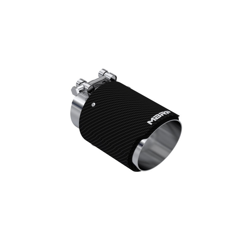 MBRP T5188CF Universal Carbon Fiber Tip 3in ID / 4in OD Out / 6.13in Length Angle Cut Dual Wall