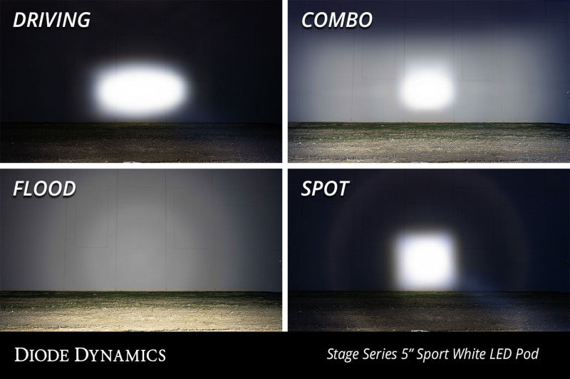 Diode Dynamics DD6769P SS5 LED Pod Sport - White Combo (Pair)