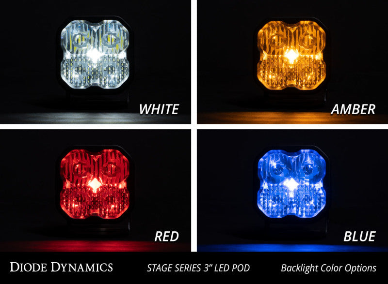 Diode Dynamics DD6122P SS3 LED Pod Sport - White SAE Fog Standard (Pair)