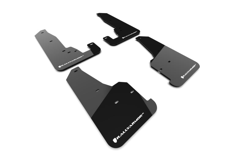 Rally Armor MF134-UR-BLK-WH 18-22 Jeep Grand Cherokee SRT Trackhawk Black UR Mud Flap - White Logo
